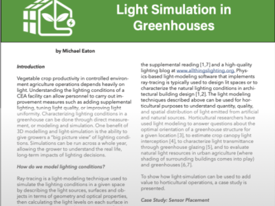Light Simulation in Greenhouses